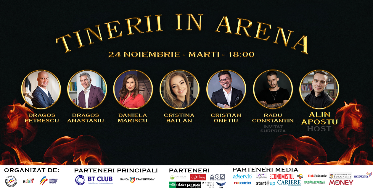 Greii business-ului românesc intră, marți, în Arena Tinerilor