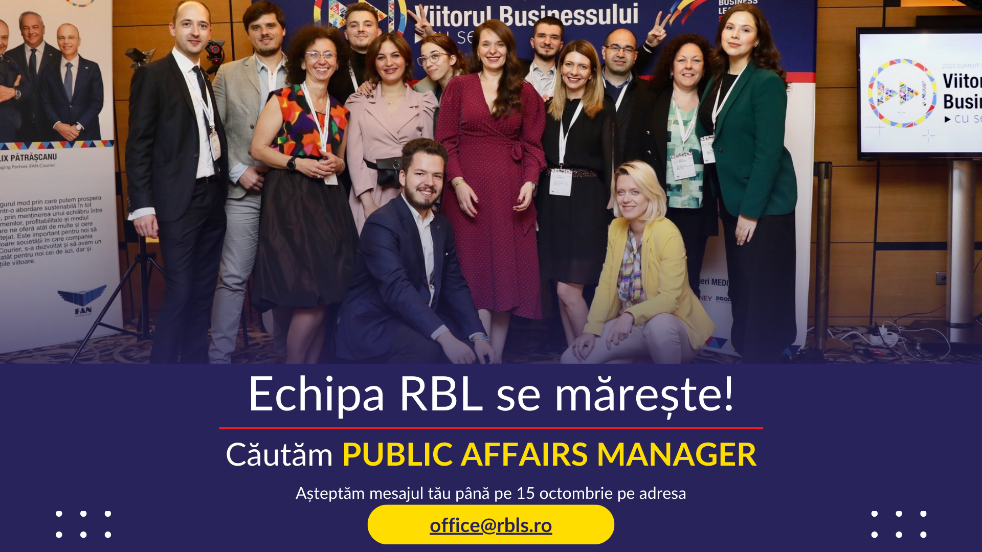 Fundația Romanian Business Leaders caută Public Affairs Manager